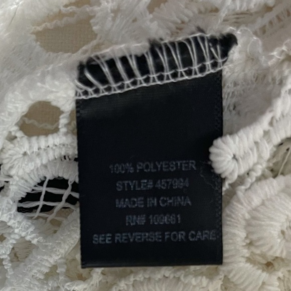 3/$20💥 White Floral Sheer Open Knit Crochet Swim Coverup Dress Boho - Picture 11 of 13